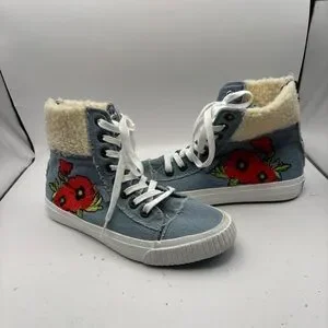 Blowfish Shoes Blowfish Malibu Blue Hightop Sneakers With